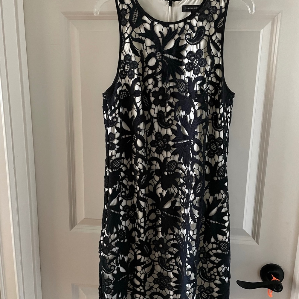 Black and white cocktail dress